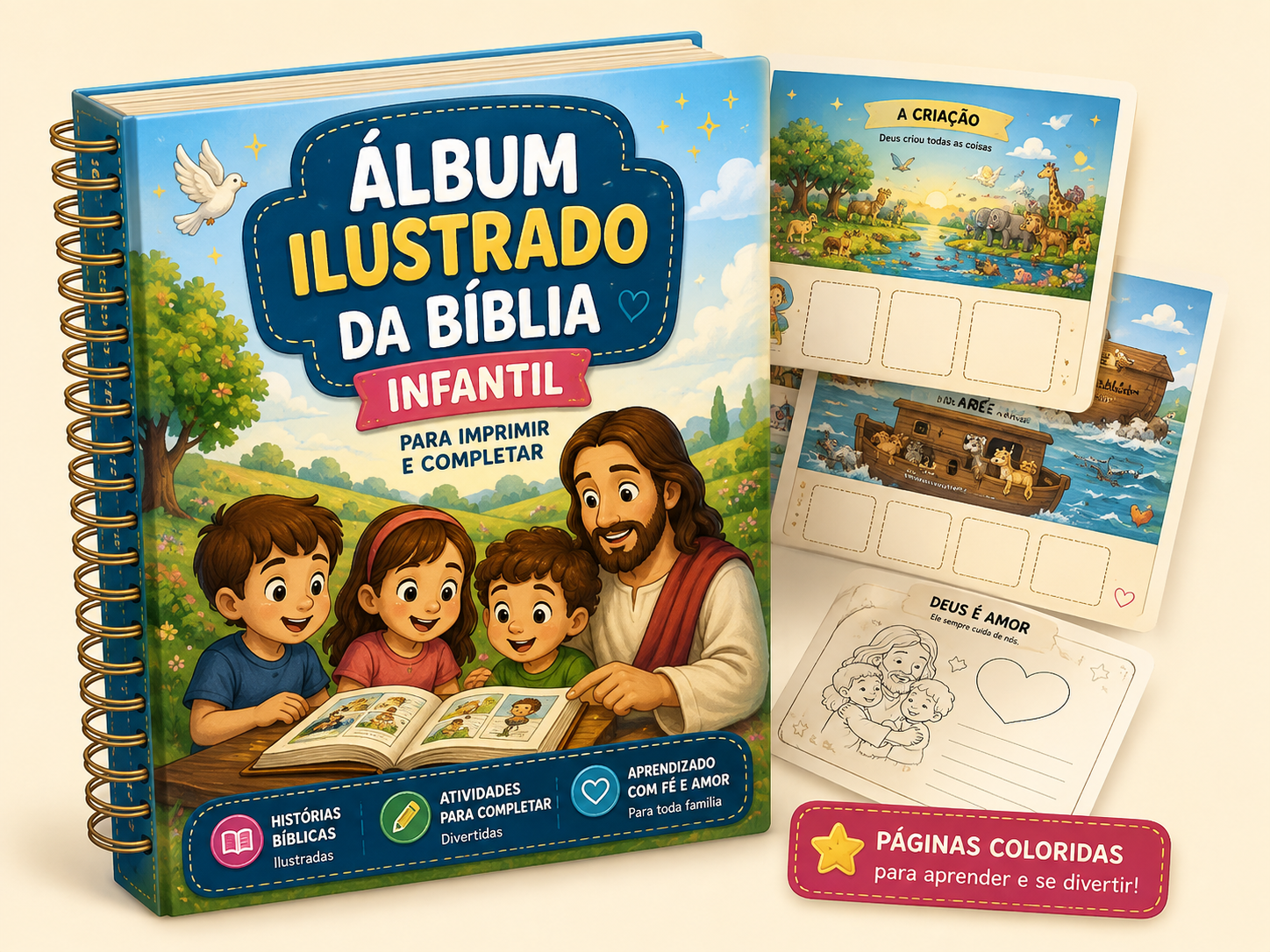 Álbum Ilustrado da Bíblia Sagrada Infantil